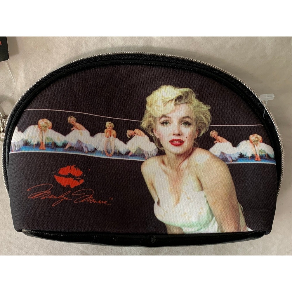 Ashley M Marilyn Monroe Cosmetic Bag Milton Greene Photo Pink Gingham #902